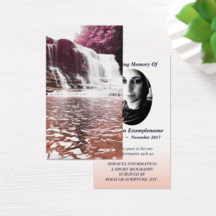 tarjeta conmemorativa cascada