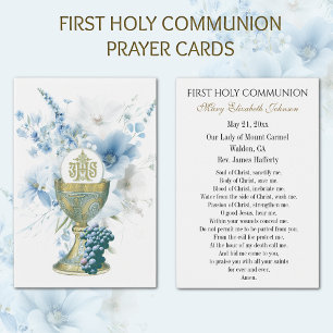Tarjeta conmemorativa católica de Primera Comunión