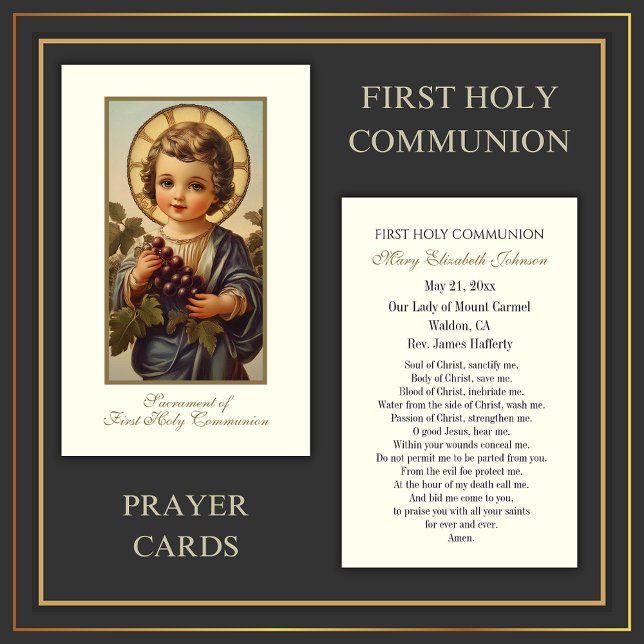 Tarjeta conmemorativa católica de Primera Comunión (Subido por el creador)