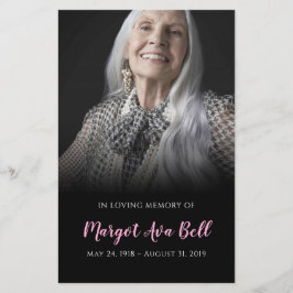 Tarjeta conmemorativa clásica negra y rosa | 5.5 x