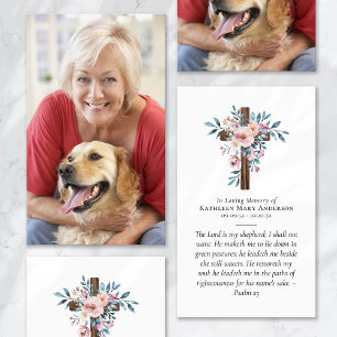 Tarjeta conmemorativa conmemorativa de la cruz flo