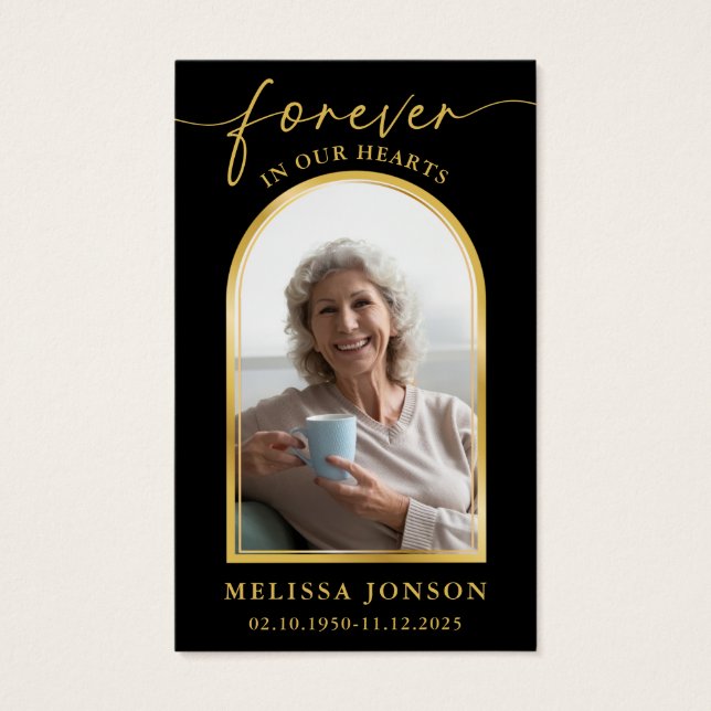 Tarjeta conmemorativa conmemorativa del funeral de (Anverso)