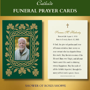Tarjeta conmemorativa conmemorativa del funeral de
