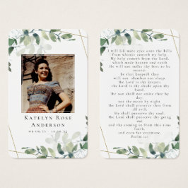 Tarjeta conmemorativa conmemorativa Eucalyptus Pho