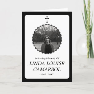 tarjeta conmemorativa. cruz