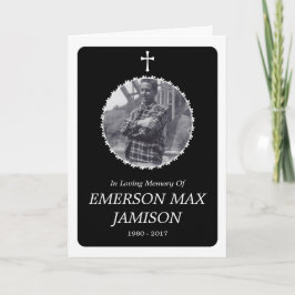 tarjeta conmemorativa : cruz elegante