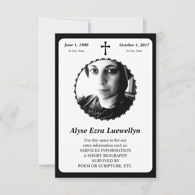 tarjeta conmemorativa. cruz elegante (Anverso)