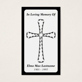 tarjeta conmemorativa . cruz elegante