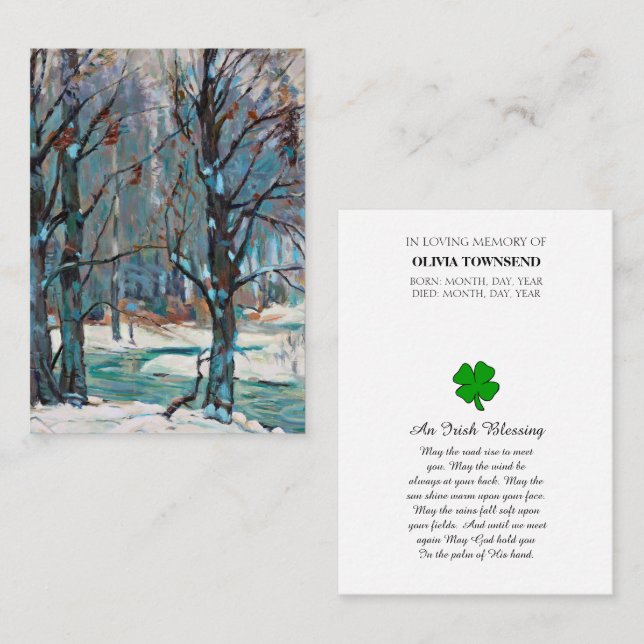 Tarjeta conmemorativa de bendición de oración (Anverso / Reverso)