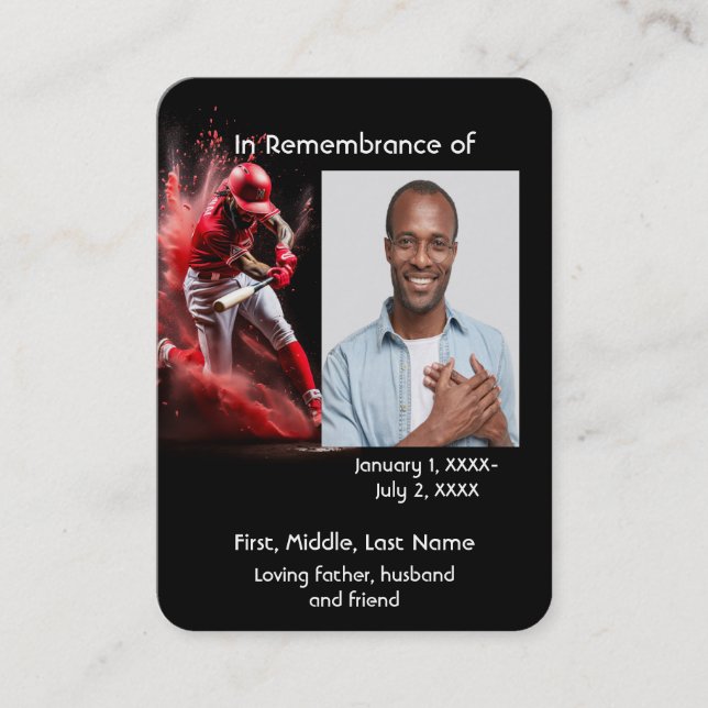 Tarjeta conmemorativa de bolsillo Béisbol Softbol  (Anverso)