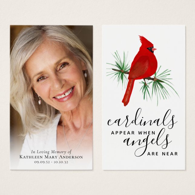 Tarjeta conmemorativa de cardenales fotográficos c (Anverso y reverso)