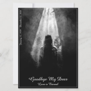 Tarjeta conmemorativa de despedida - Hacia la Luz
