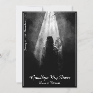 Tarjeta conmemorativa de despedida - Hacia la Luz
