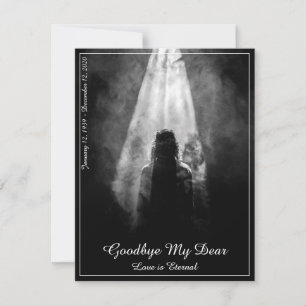 Tarjeta conmemorativa de despedida - Hacia la Luz