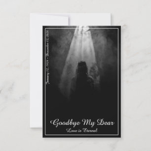 Tarjeta conmemorativa de despedida - Hacia la Luz