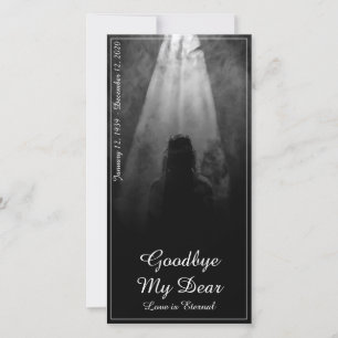 Tarjeta conmemorativa de despedida - Hacia la Luz