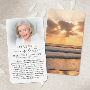 Tarjeta conmemorativa de foto al atardecer para si