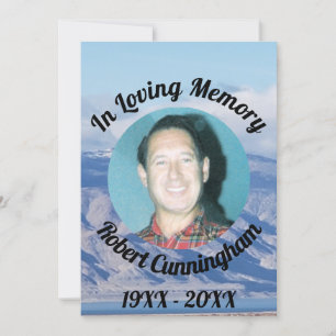 Tarjeta conmemorativa de fotos de las montañas de 