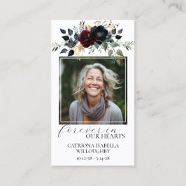 Tarjeta conmemorativa de fotos florales de la Mari