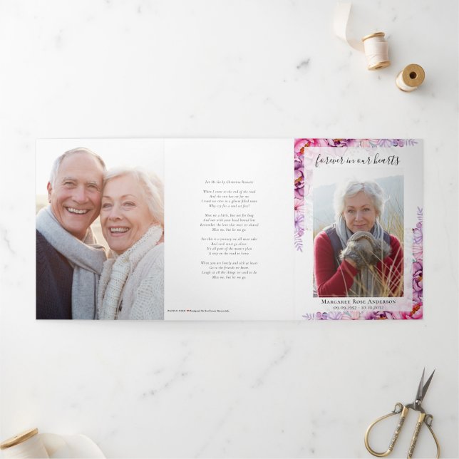 Tarjeta conmemorativa de fotos florales de Peonies (Exterior)