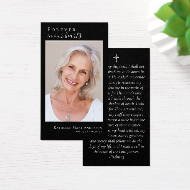 Tarjeta conmemorativa de fotos negras (Escritorio)