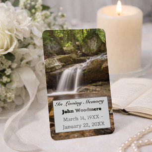 Tarjeta conmemorativa de funeral de oración de cas