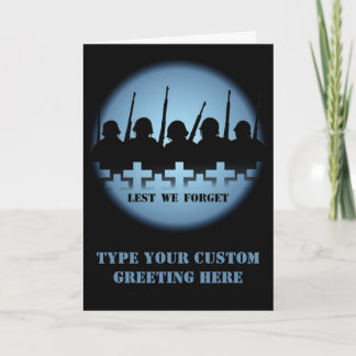 Tarjeta conmemorativa de guerra personalizada para