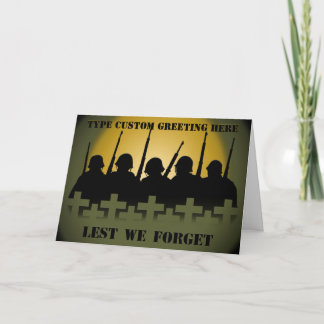 Tarjeta conmemorativa de guerra personalizada para