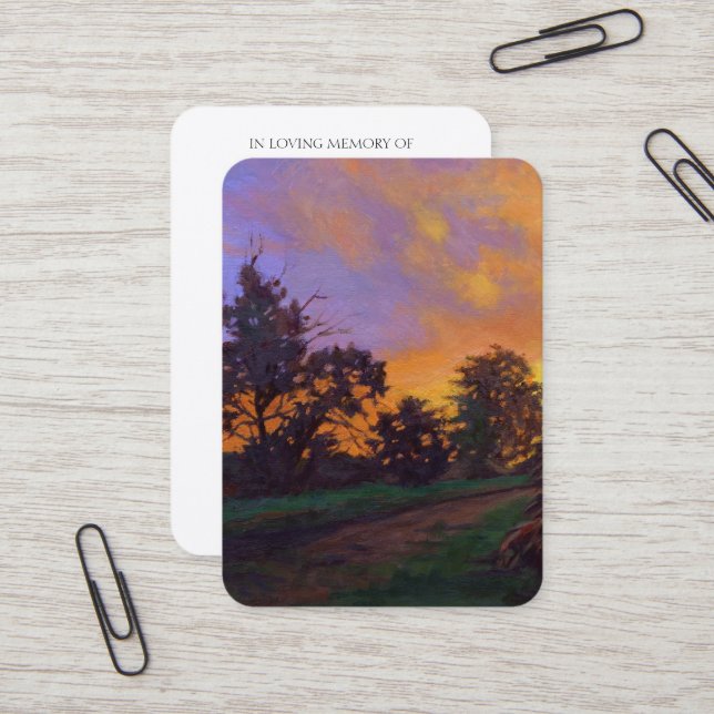 Tarjeta conmemorativa de la celebración de la vida (Anverso/Reverso In Situ)