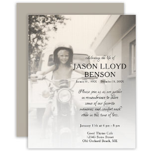 tarjeta conmemorativa de la foto del lado izquierd