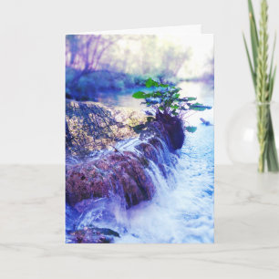 tarjeta conmemorativa de la niebla del agua