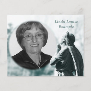 tarjeta conmemorativa de la oración de los ángeles