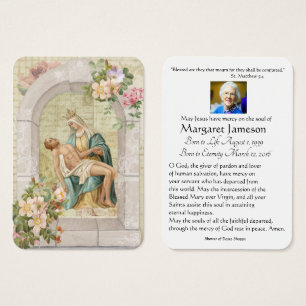 Tarjeta conmemorativa de la oración del funeral de