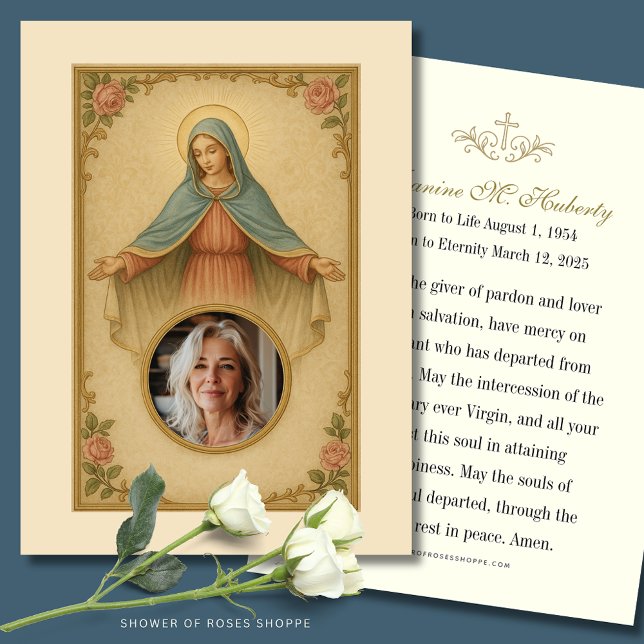 Tarjeta conmemorativa de la oración del funeral de (Subido por el creador)