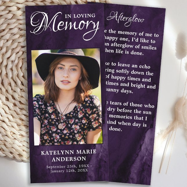 Tarjeta conmemorativa de la oración Foto Funeral d (Subido por el creador)