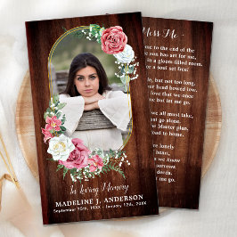 Tarjeta conmemorativa de la oración Foto País Fune