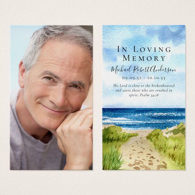 Tarjeta conmemorativa de la playa de fotos complet (Anverso y reverso)