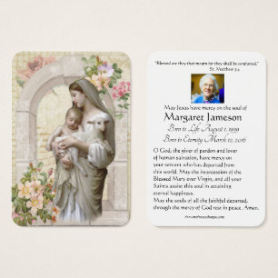 Tarjeta conmemorativa de la plegaria funeraria Vir