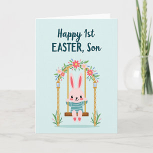 Tarjeta conmemorativa de la primera Pascua del hij