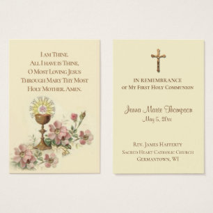 Tarjeta conmemorativa de la Santa Cena Cáliz Prime