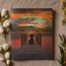 Tarjeta conmemorativa de mascota de perro Puente d