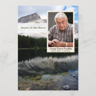 Tarjeta conmemorativa de Mountain Lake Scene con f