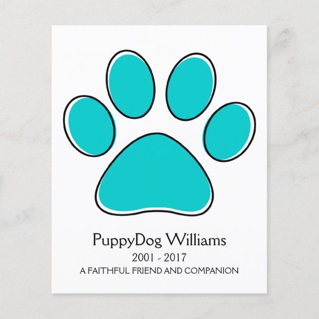 tarjeta conmemorativa de pérdida de mascota de la  (Anverso)