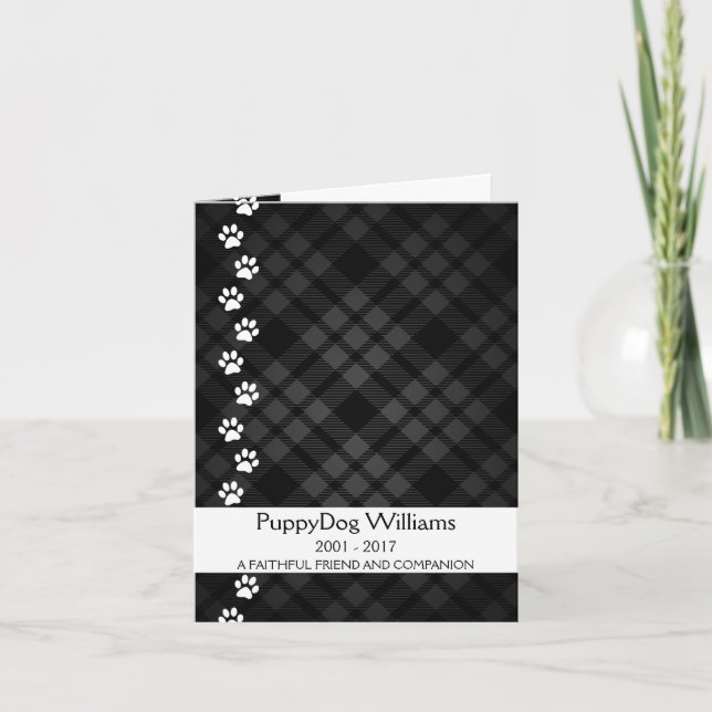 tarjeta conmemorativa de pérdida de mascota de pas (Anverso)