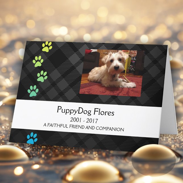 tarjeta conmemorativa de pérdida de mascota de pla (Subido por el creador)