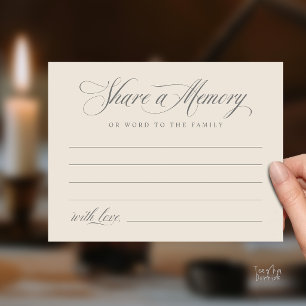 Tarjeta conmemorativa de servicio funerario para c
