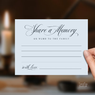 Tarjeta conmemorativa de servicio funerario para c