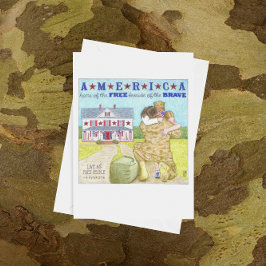 Tarjeta conmemorativa del día de los Estados Unido