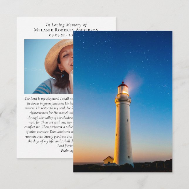 Tarjeta conmemorativa del faro de Sunset (Anverso / Reverso)