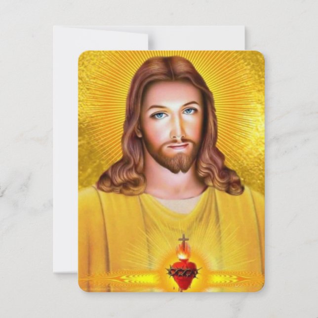 Tarjeta conmemorativa del funeral católico de Jesú (Anverso)